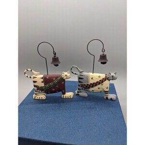 Coyne’s Williraye Studio Cats with Scarves Sweaters Bells 2 Christmas Ornaments